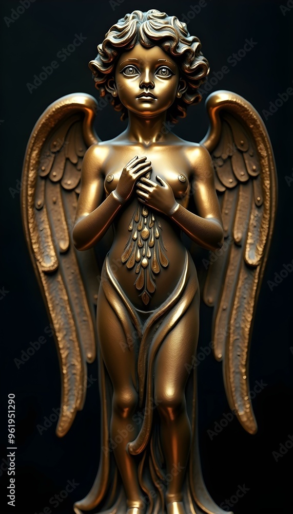 Fototapeta premium A brass with angel figure