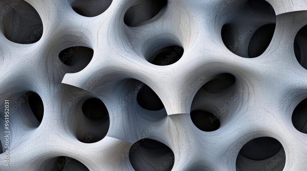 Abstract pattern featuring smooth curves and hollow forms, creating a modern and artistic background for various uses. Abstract pattern featuring smooth curves and hollow forms, creating a modern and artistic background for various uses.