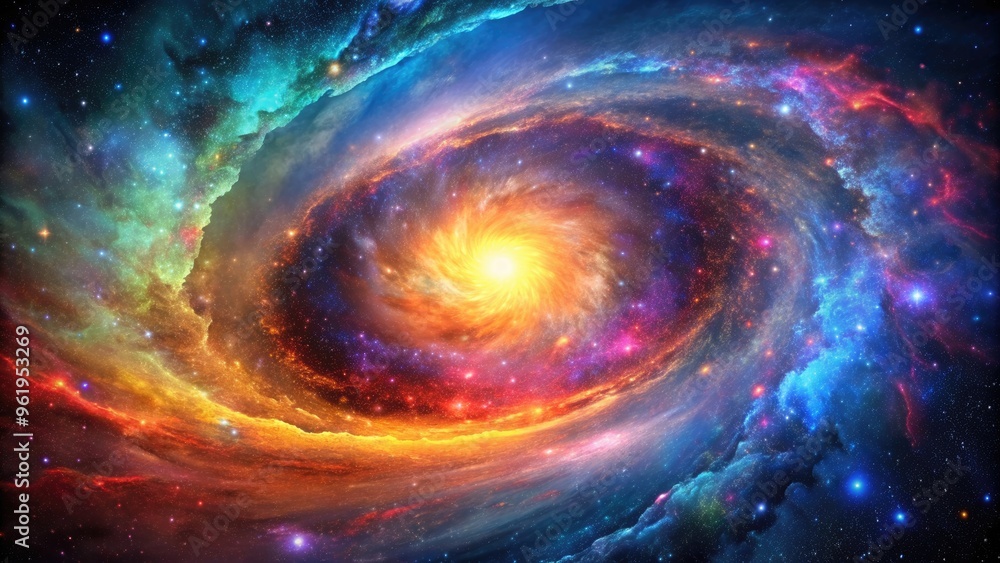 Vibrantly colorful galaxy with swirling cosmic gases, space, milky way, stars, nebula, universe, colorful, vibrant, galaxy, cosmic Vibrantly colorful galaxy with swirling cosmic gases, space, milky way, stars, nebula, universe, colorful, vibrant, galaxy, cosmic