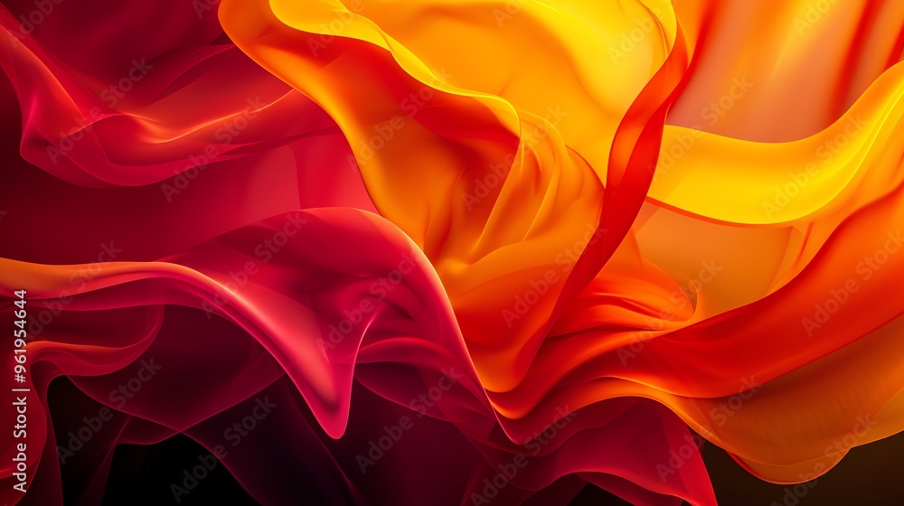 Obraz premium Abstract swirl of burning flames in shades of orange, blue, and purple, creating a dynamic and energetic background texture