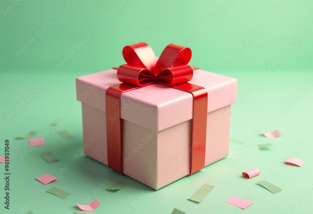red gift box with ribbon red gift box with ribbon