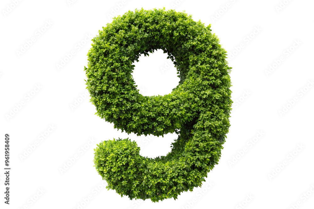 3d green grass number 9 3d green grass number 9