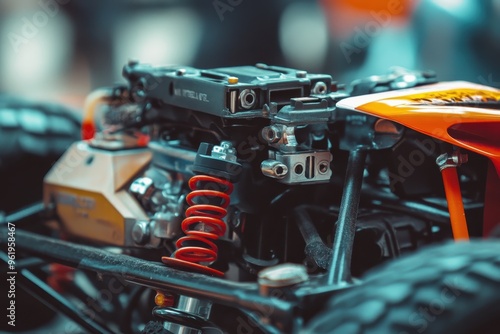 Up close servo of RC buggy car photo