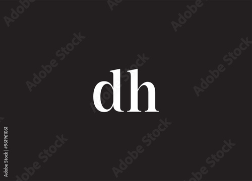 DH letter logo and initial logo design