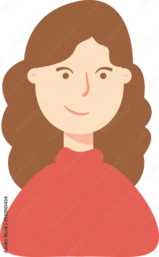 Illustration of a nondescript person with brown hair in red attire.
Illustration of a nondescript person with brown hair in red attire.