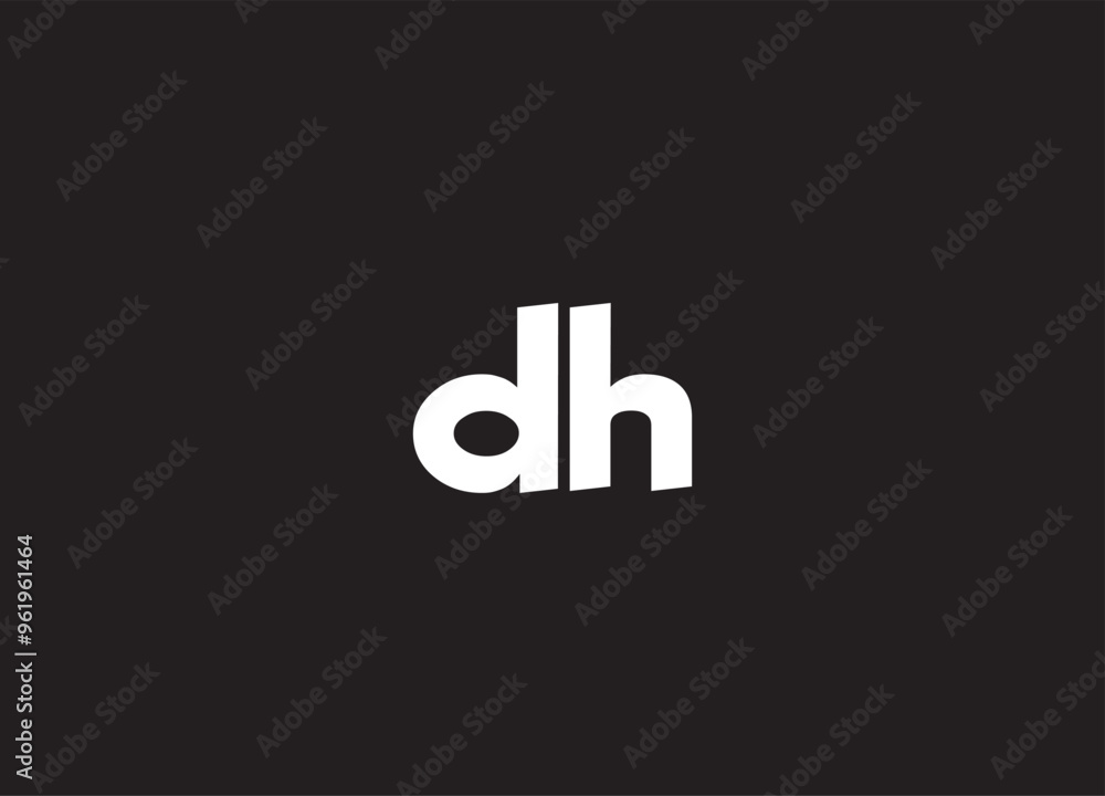 DH letter logo and initial logo design DH letter logo and initial logo design