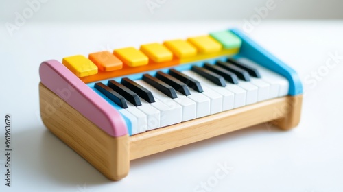 Colorful Wooden Toy Piano.