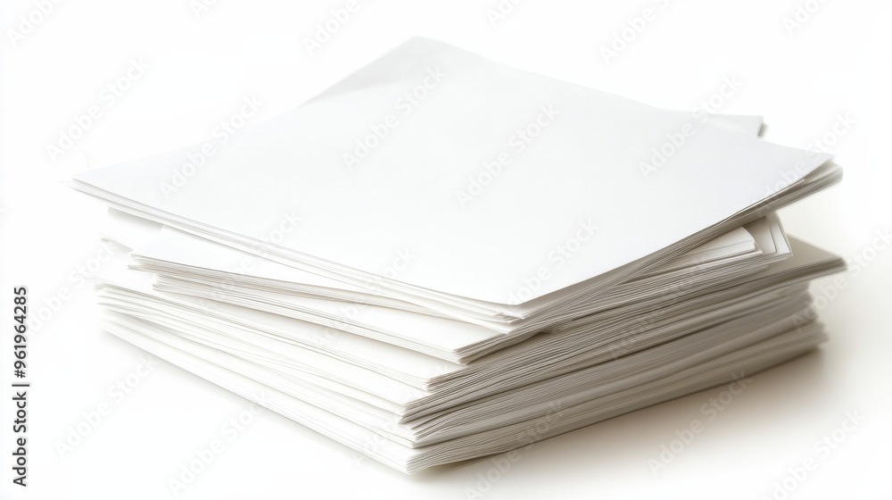 Stack of White Paper Sheets. Stack of White Paper Sheets.