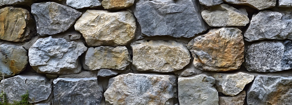 49. Natural stone wall with rough, varied textures 49. Natural stone wall with rough, varied textures