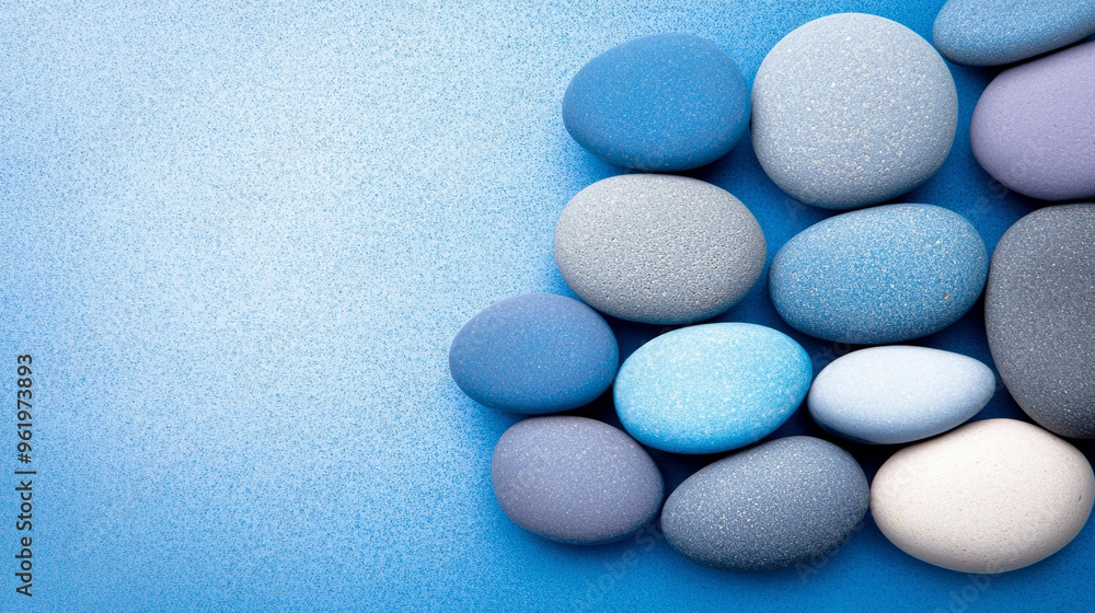 blue tones and stones, evoking tranquility and stability. Ideal for themes of calm, trust, and reliability blue tones and stones, evoking tranquility and stability. Ideal for themes of calm, trust, and reliability