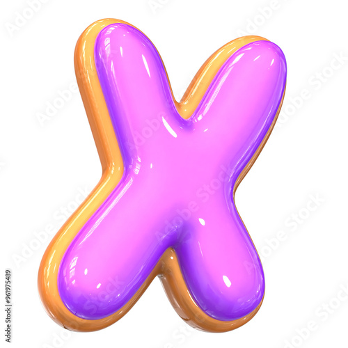 X Letter 3D Render