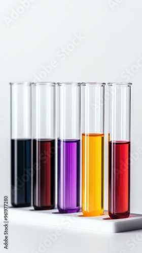 Colorful Liquids in Test Tubes.