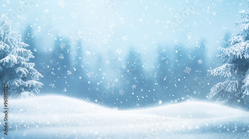 Wallpaper Mural Winter's Whisper: Dancing Snowflakes Torontodigital.ca