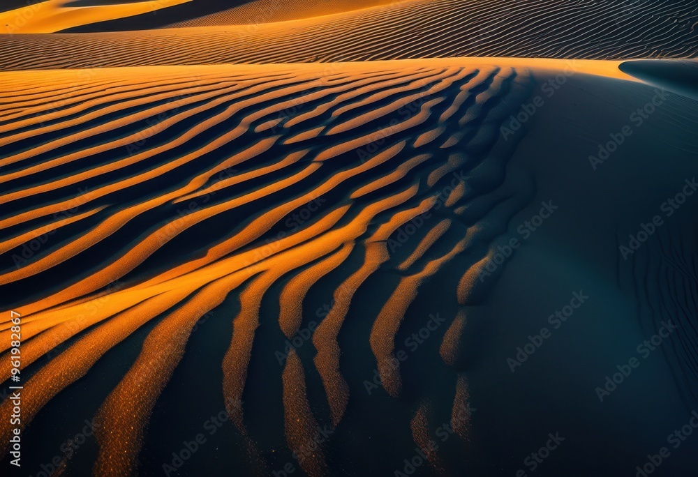 Naklejka premium vibrant intricate sand patterns showcasing spectrum colors unique textures captivating display, beach, surface, design, artistic, natural, landscape, grain