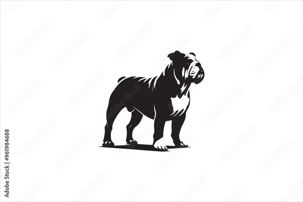 Bulldog silhouette vector isolated. Bulldog Vector set. Bulldog vesctor illustration. Bulldog silhouette vector isolated. Bulldog Vector set. Bulldog vesctor illustration.