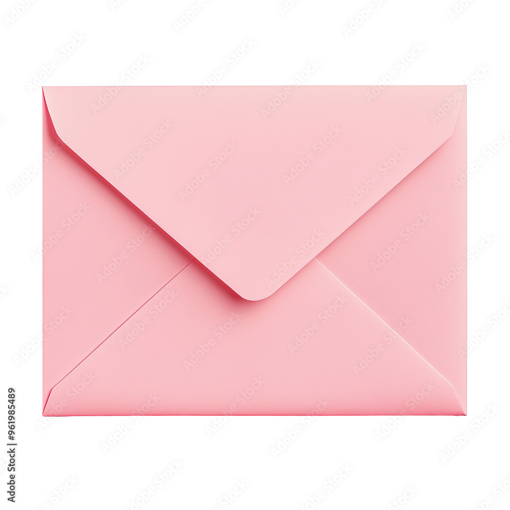 Pink envelope isolated on transparent or white background Pink envelope isolated on transparent or white background