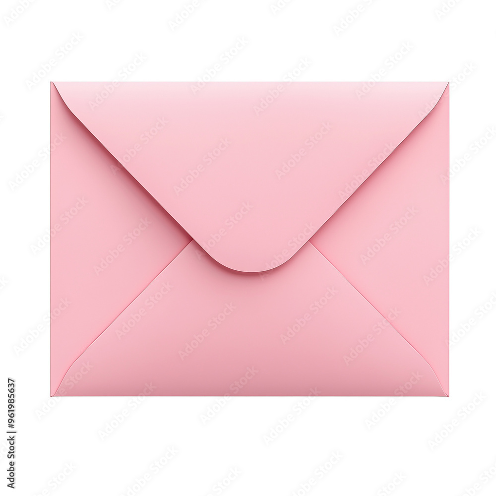 Pink envelope isolated on transparent or white background Pink envelope isolated on transparent or white background