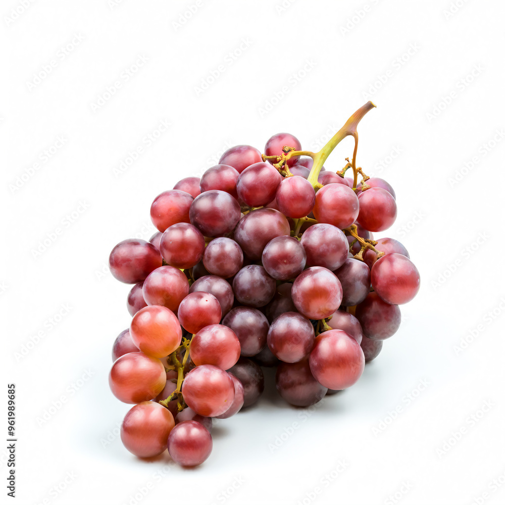 Bunch of black and red grapes ripe and ready to wine fresh from the vineyard isolated in white background Bunch of black and red grapes ripe and ready to wine fresh from the vineyard isolated in white background