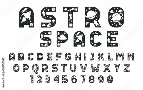 Modern Abstract vector Font style design alphabet letters font style