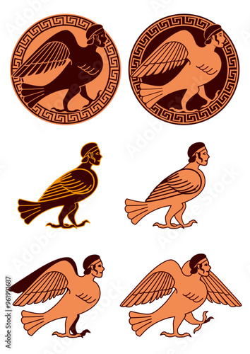 Greek Ancient Mermaid or Harpy set
