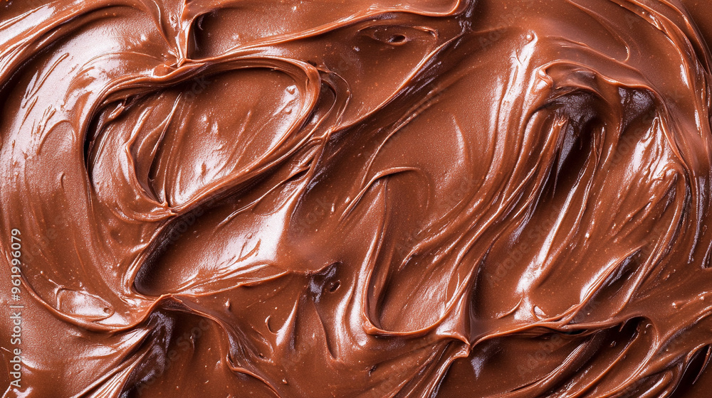 A smooth, creamy chocolate spread covers the surface, symbolizing indulgence, comfort, and pleasure. The rich texture and color evoke feelings of warmth, decadence, and sweet satisfaction A smooth, creamy chocolate spread covers the surface, symbolizing indulgence, comfort, and pleasure. The rich texture and color evoke feelings of warmth, decadence, and sweet satisfaction