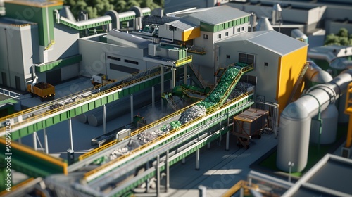 Recycling plant with automated sorting