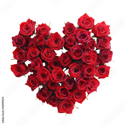 red roses heart