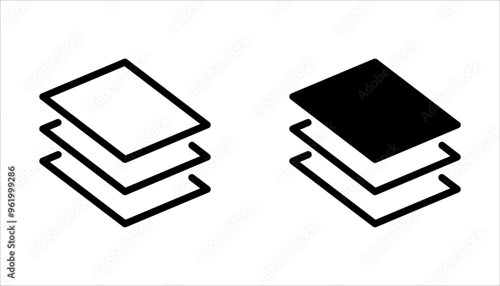 layers icon set, structure material fabric, texture properties, isolated on a white background. layers icon set, structure material fabric, texture properties, isolated on a white background.
