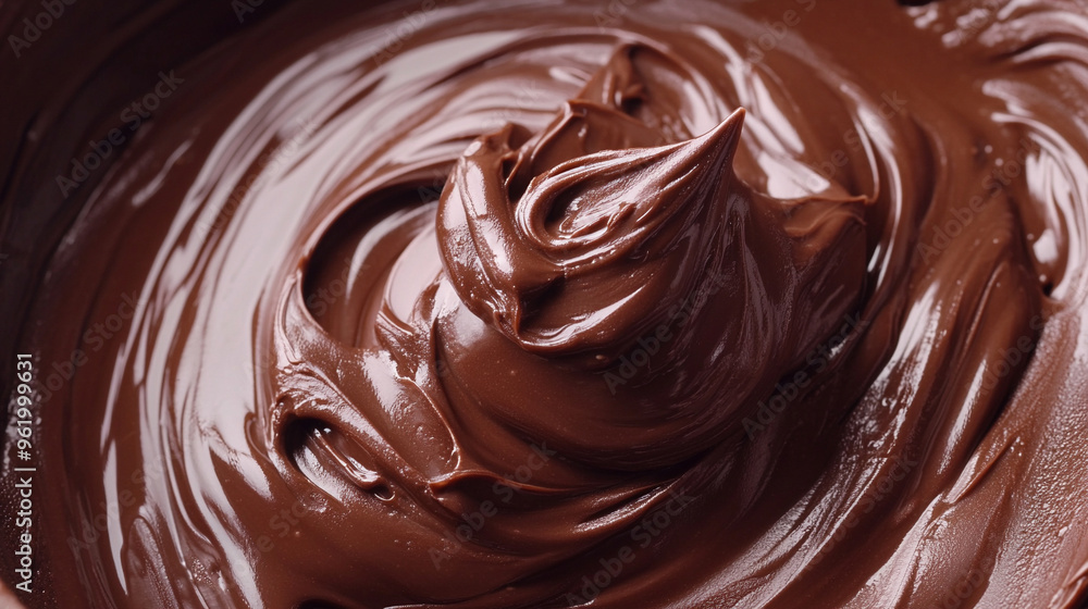 A smooth, creamy chocolate spread covers the surface, symbolizing indulgence, comfort, and pleasure. The rich texture and color evoke feelings of warmth, decadence, and sweet satisfaction A smooth, creamy chocolate spread covers the surface, symbolizing indulgence, comfort, and pleasure. The rich texture and color evoke feelings of warmth, decadence, and sweet satisfaction