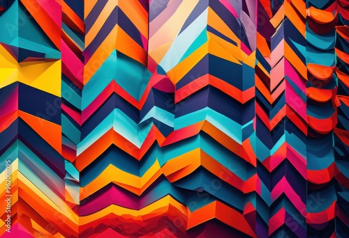 Wallpaper Mural vibrant halftone design showcasing bold color combinations dynamic patterns textures, graphic, visual, modern, creative, artwork, style, colorful, geometric Torontodigital.ca