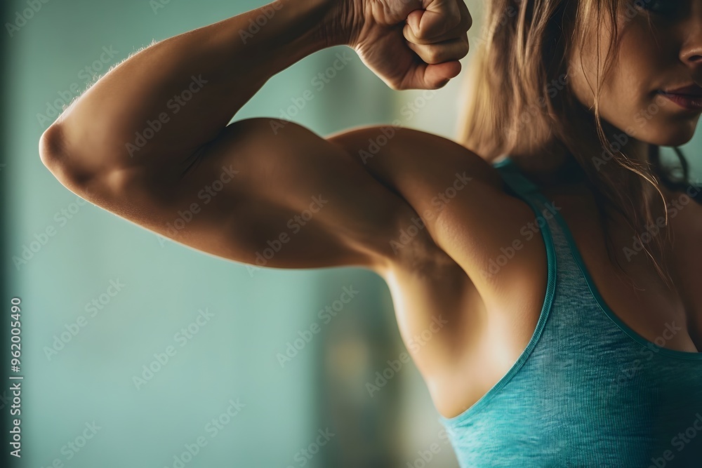 Flexed Biceps Showcasing Muscular Strength and Definition Flexed Biceps Showcasing Muscular Strength and Definition