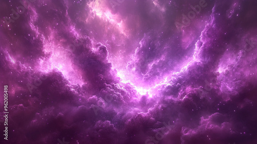 purple smoke erupts from a dark, mysterious void, symbolizing power, transformation, and the unknown. The image evokes energy, mysticism, and creative potential emerging from emptiness