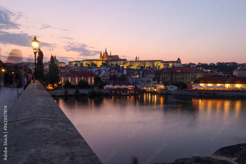 Twilight Over Prague Castle from Charles Bridge Twilight Over Prague Castle from Charles Bridge