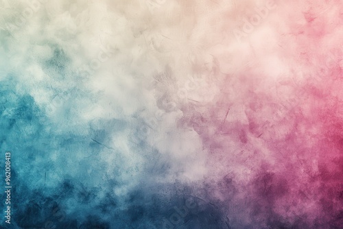 Abstract Watercolor Background with Blue, Pink, and White Hues