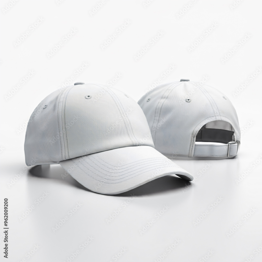 White classical cap design blank hat design for mock up baseball hat isolated in white background White classical cap design blank hat design for mock up baseball hat isolated in white background