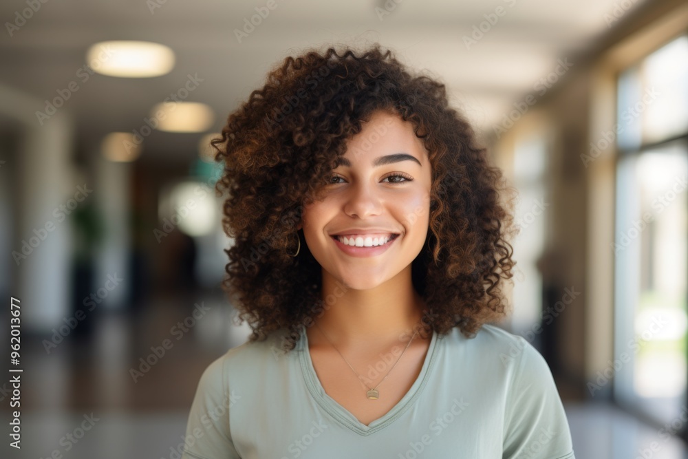 Smiling portrait of a female student Smiling portrait of a female student