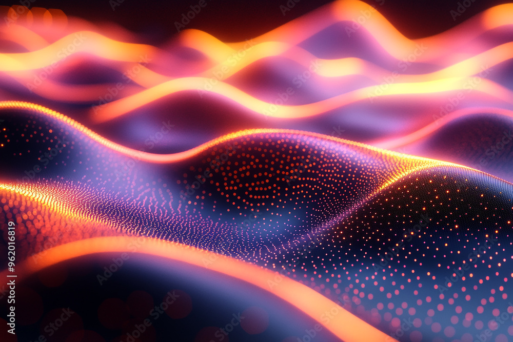 Abstract wave particle technology background Abstract wave particle technology background