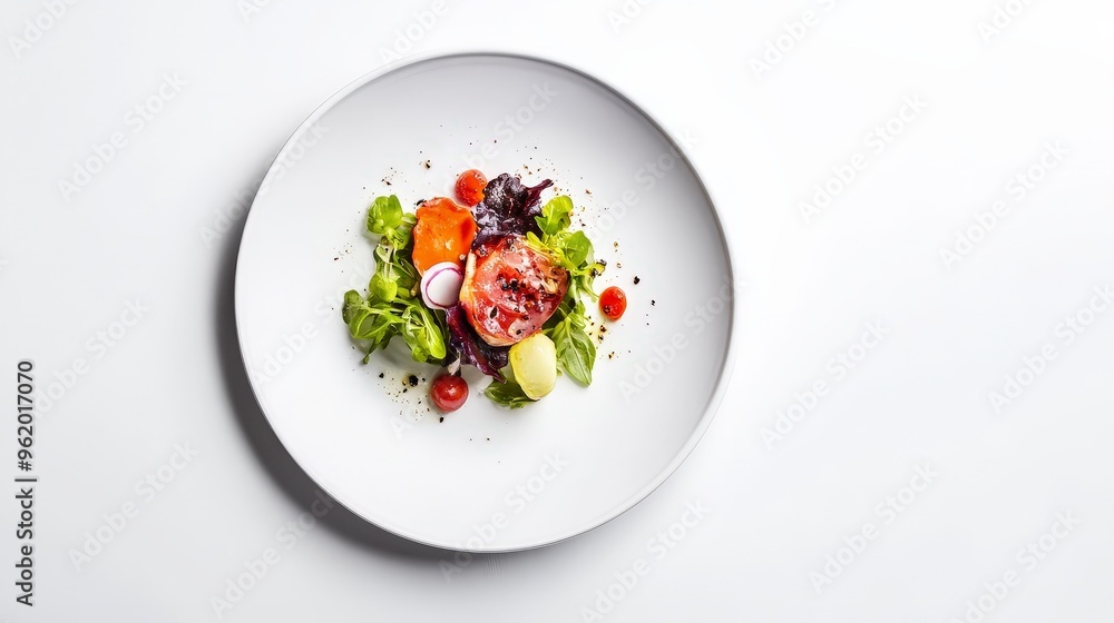 Elegant Minimalist Food Presentation of Gourmet Dish with High Resolution on White Background for Culinary Design Concept at 169 v 61 Aspect Ratio Elegant Minimalist Food Presentation of Gourmet Dish with High Resolution on White Background for Culinary Design Concept at 169 v 61 Aspect Ratio
