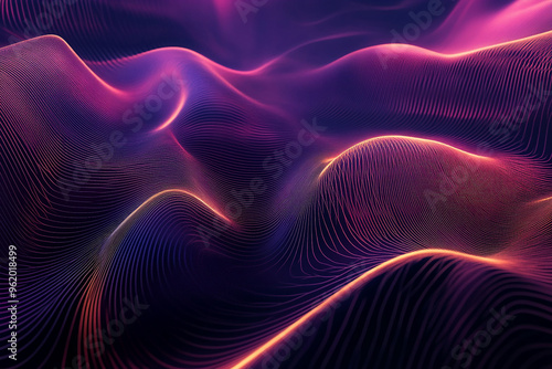 Wallpaper Mural Abstract wave particle technology background Torontodigital.ca