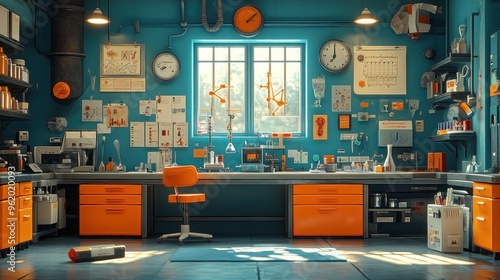 Vintage Laboratory Interior Design