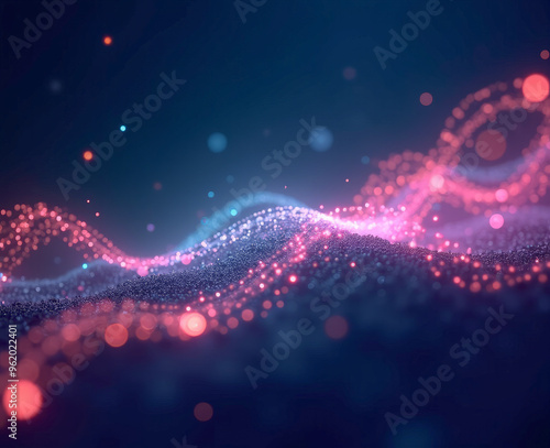 abstract background glowing sound and ultrasonic waves on a dark background