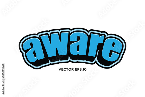 elegant design text effect "aware"