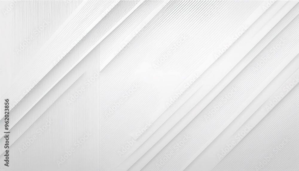 Obraz premium Abstract smooth light gray geometry paper futuristic minimal subtle modern background, Abstract white and gray color modern technology geometry background. Modern Abstract white background design