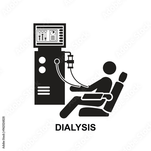 Blood dialysis icon isolated on background vector illustration.