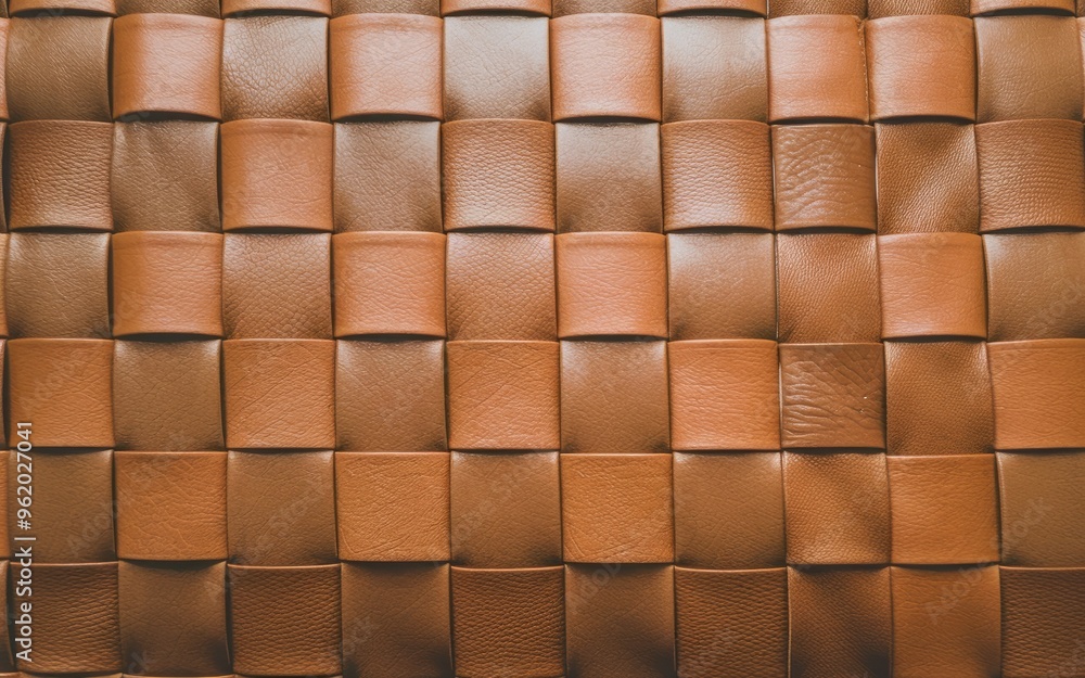 Woven leather texture. Interlacing pattern of brown leather squares, perfect for a background or design element. Woven leather texture. Interlacing pattern of brown leather squares, perfect for a background or design element.