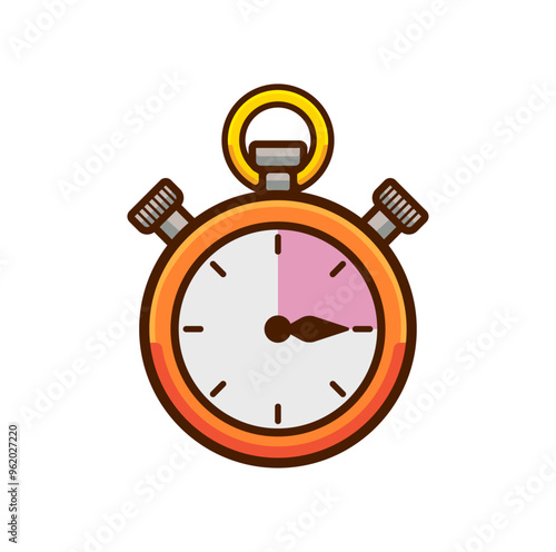 Stopwatch Icon vector cartoon style illustration isolated