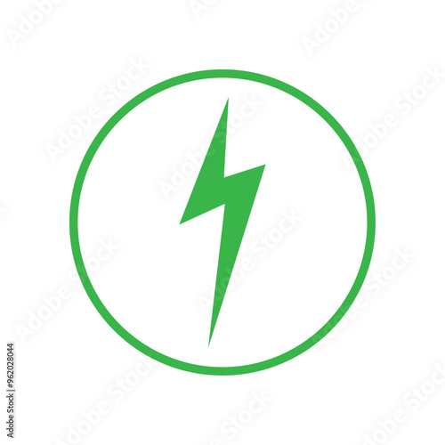 Free Download Lightning icon in green circle - GFXLoad