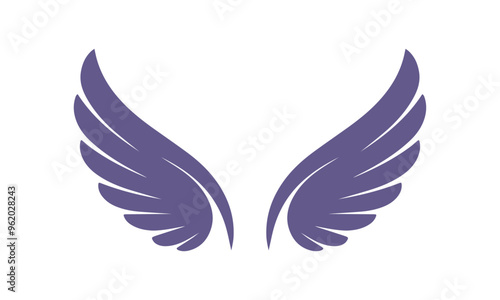 simple wings logo	
