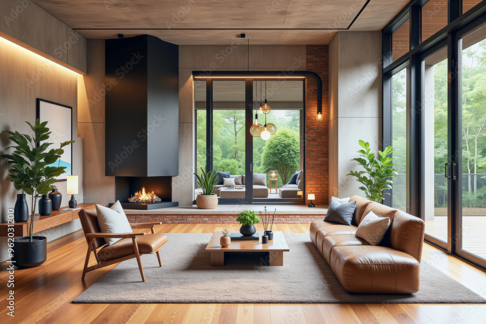 photo of a modern living room with designer interior and furniture, luxury interior architecture design idea photo of a modern living room with designer interior and furniture, luxury interior architecture design idea