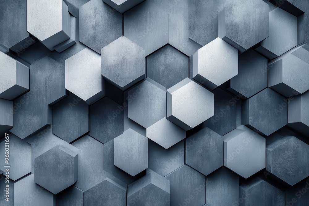 Futuristic Hexagon Mosaic Pattern - Abstract Geometric Background Design with Complex Blocks Futuristic Hexagon Mosaic Pattern - Abstract Geometric Background Design with Complex Blocks
